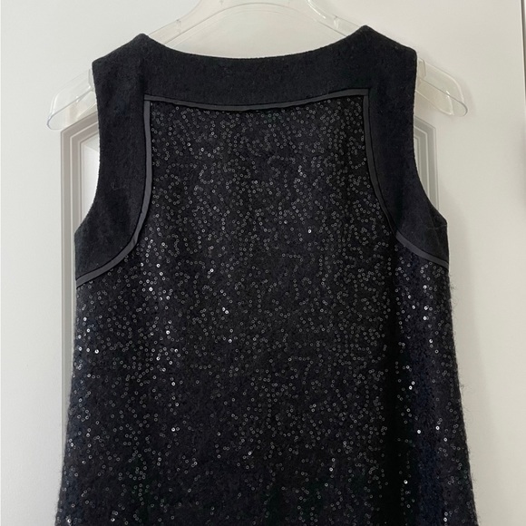 LOFT Wool Sequin Sleeveless Shift Dress Size 0 - Picture 7 of 9